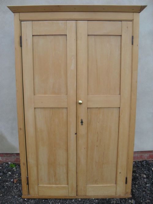 Victorian Pine Door Wardrobe/cupboard with Shelf