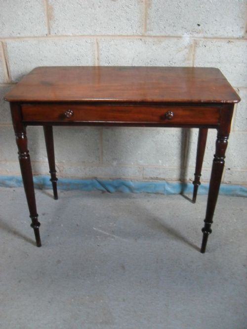 Victorian Mahogany Side Table/writing Desk with Large Drawer