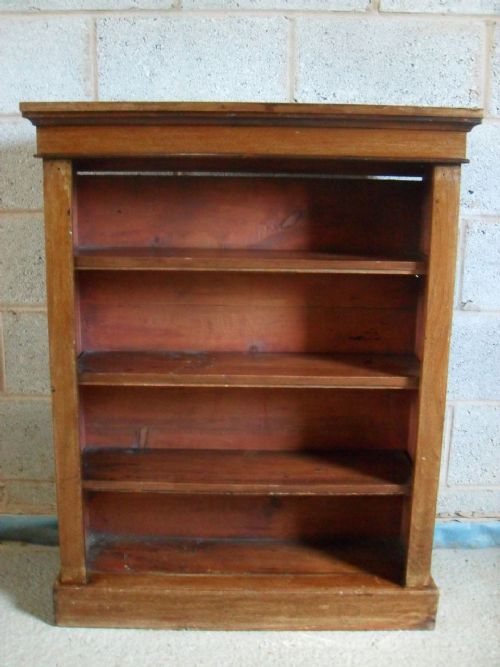 Edwardian Mahogany Open Adjustable Shelf Bookcase