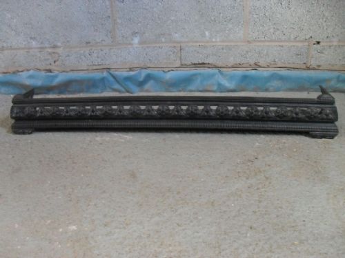 Victorian Cast Iron Fireside Fender with Button Plate with Floral Motifs