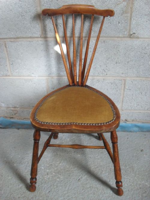 Victorian Beech-wood Pear Shape Stick Back Occasional Chair