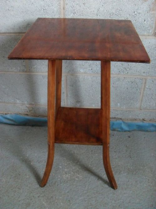 Edwardian Mahogany Square Occasional Lamp/plant Table