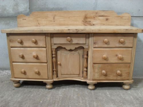 Victorian Gallery Backed Pine Dresser Base