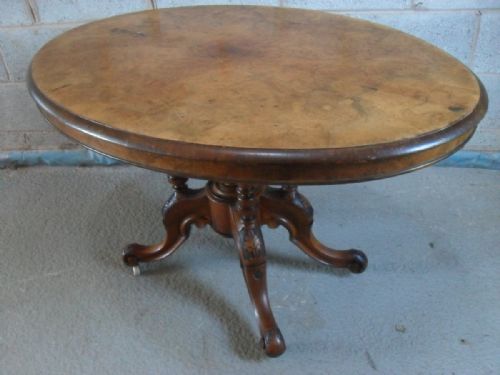 Victorian Oval Tilt Top Burr Walnut Loo/breakfast Table