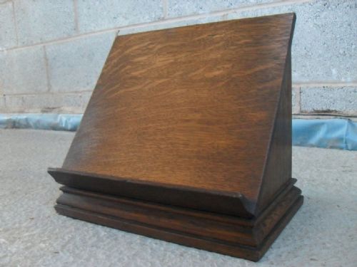 19th Century Solid Oak Reading Table Book Stand