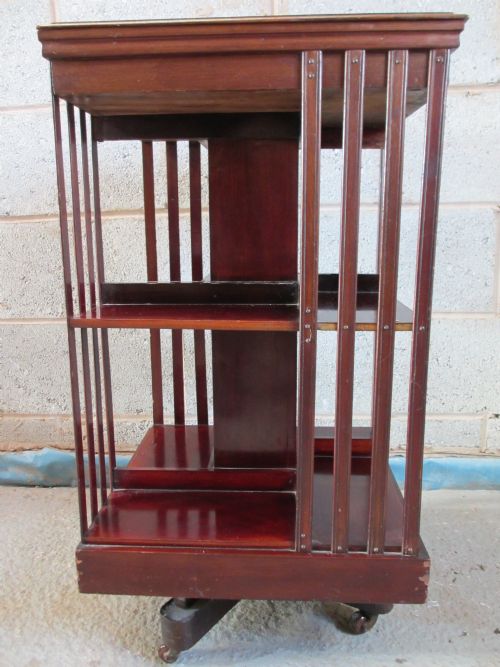 Victorian / Edwardian Mahogany Two Tier Revolving Bookcase