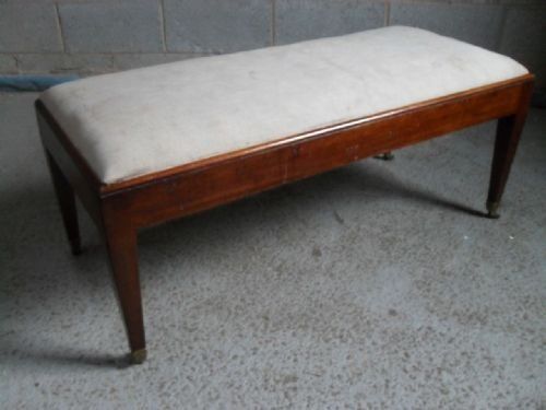Lovely Georgian Mahogany Drop in Seat Duet Dressing Stool