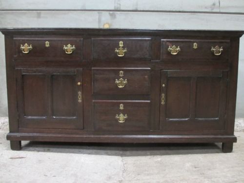 19th Century Oak Panelled Dresser Base Sideboard