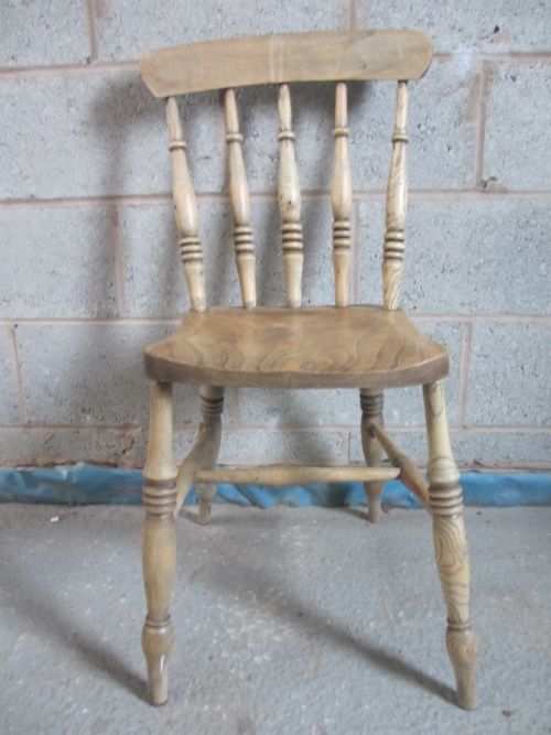 Elm Turned Stick Back Windsor Kitchen Chair