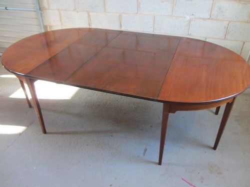 Georgian / Regency D-end Mahogany Extending Dining Table