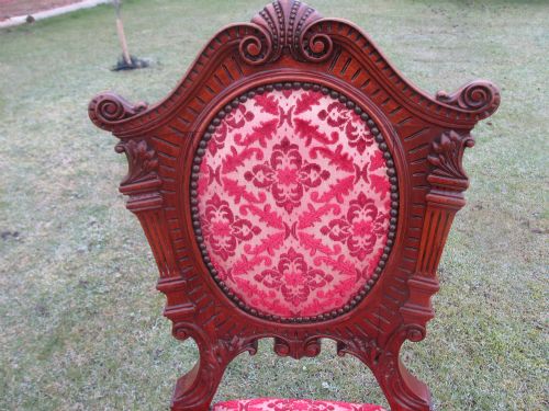UNUSUAL SET 6 OF VICTORIAN CARVED WALNUT BALLOON BACK DINING CHAIRS - ADDITIONAL PHOTO 6