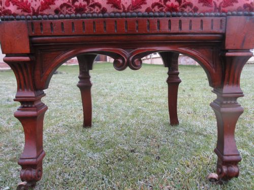 UNUSUAL SET 6 OF VICTORIAN CARVED WALNUT BALLOON BACK DINING CHAIRS - ADDITIONAL PHOTO 11