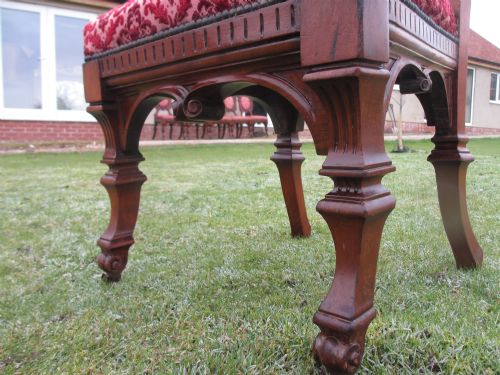 UNUSUAL SET 6 OF VICTORIAN CARVED WALNUT BALLOON BACK DINING CHAIRS - ADDITIONAL PHOTO 12