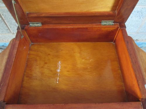 LOVELY EDWARDIAN MAHOGANY DRESSING STOOL - ADDITIONAL PHOTO 4