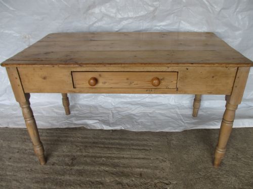 Victorian Pine Plank Top Kitchen Dining Table