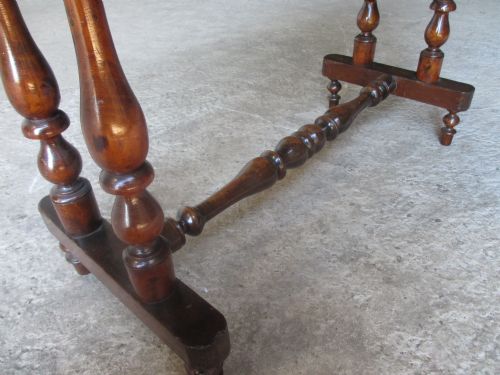 VICTORIAN RECTANGULAR WALNUT BOXWOOD INLAID GAMES TABLE - ADDITIONAL PHOTO 8