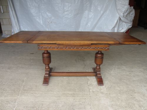 Oak Draw Leaf Extending Refectory Dining Table