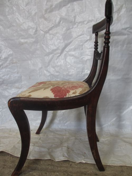 SET OF 6 REGENCY MAHOGANY CARVED BAR BACK DINING CHAIRS - ADDITIONAL PHOTO 11