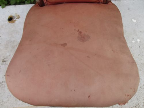 UNUSUAL VICTORIAN ROSEWOOD UPHOLSTERED HIGH SCROLL AND SPLAYED BACK NURSING CHAIR - ADDITIONAL PHOTO 3