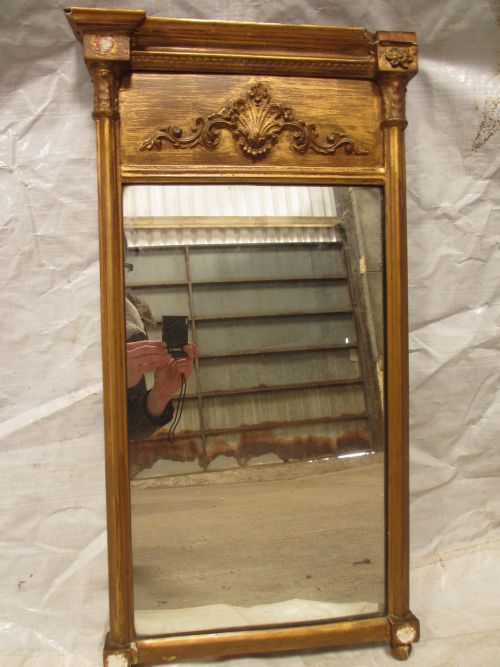 Regency Gilt Wood Rectangular Pier Wall Mirror