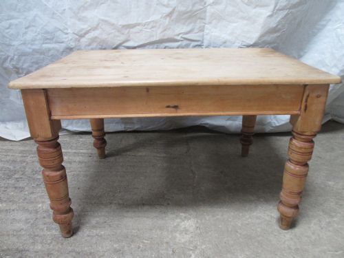 Victorian Plank Top Pine Rectangular Kitchen Dining Table