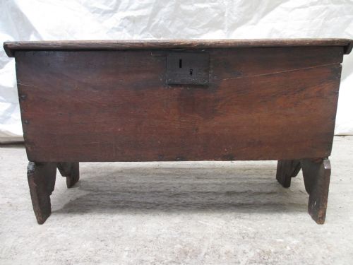 18th Century Small Oak and Elm 6 Plank Coffer