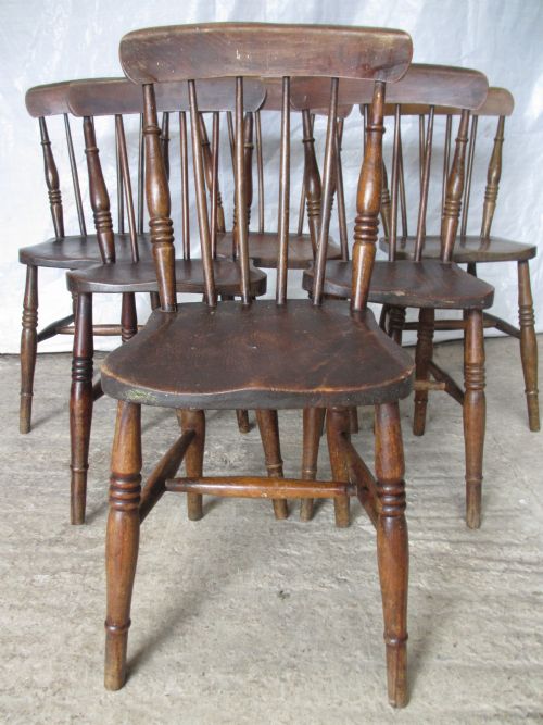 Set of 4/6/8/10/12 Elm Seated Stick Back Windsor Kitchen Dining Chairs