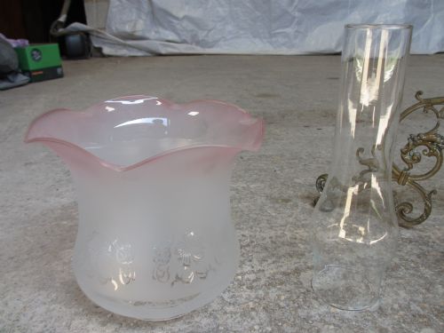 VICTORIAN TALL BRASS HINKS OIL LAMP - ADDITIONAL PHOTO 12
