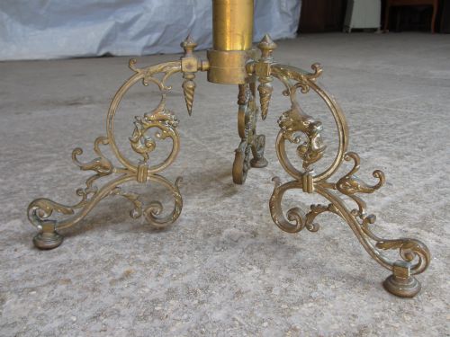 VICTORIAN TALL BRASS HINKS OIL LAMP - ADDITIONAL PHOTO 13