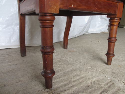 SUPERB VICTORIAN PITCH PINE GOTHIC THRONE ARMCHAIR - ADDITIONAL PHOTO 9