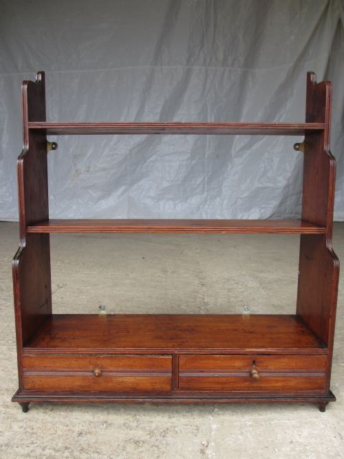 Victorian Pitch Pine Standing or Wall Waterfall Bookcase/shelves