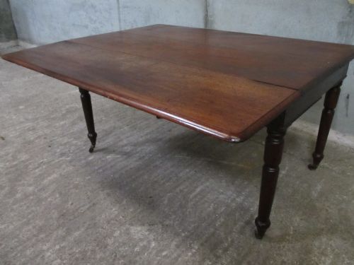 19th Century Mahogany One Side Drop Leaf Dining Table