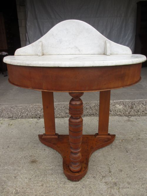 Victorian Demi-lune Marble Topped Washstand