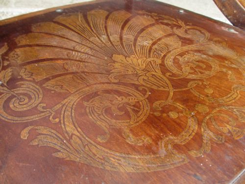 VICTORIAN OAK AND BEECH MOULDED PANELLED SEAT AND BACK ROCKING CHAIR - ADDITIONAL PHOTO 6