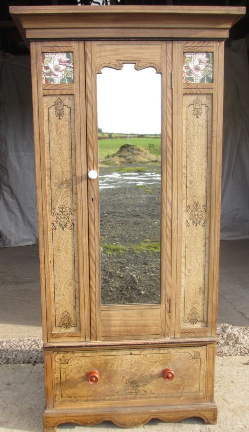 Victorian Scumbled Painted Pine Wardrobe