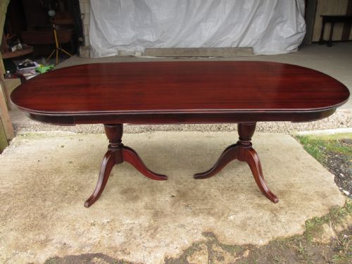 Regency Style Mahogany D-end Dining Table