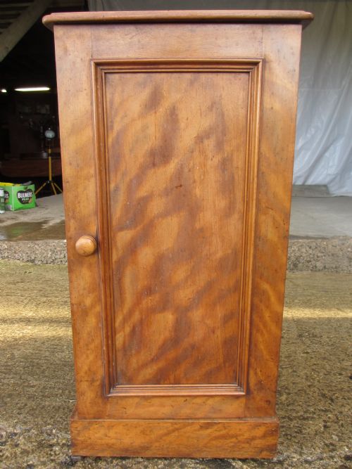 Victorian Mahogany Bedside Cabinet with Shelved Interior