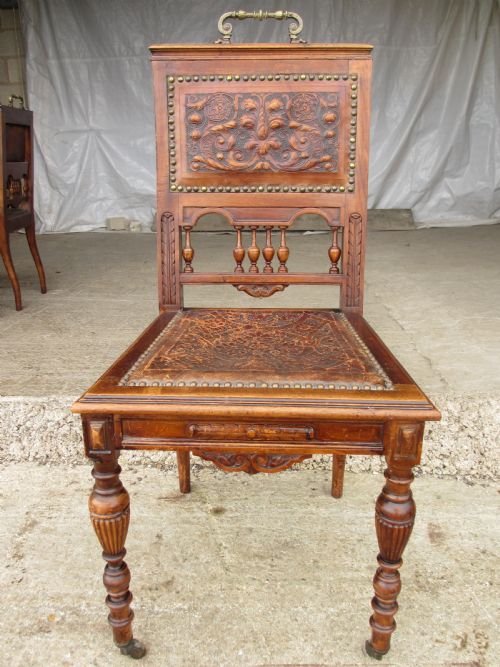 SET OF 6 UNUSUAL VICTORIAN DINING CHAIRS - ADDITIONAL PHOTO 2