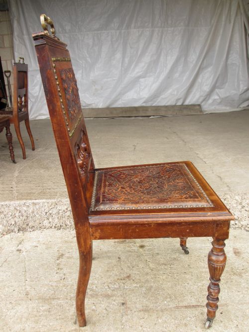 SET OF 6 UNUSUAL VICTORIAN DINING CHAIRS - ADDITIONAL PHOTO 9