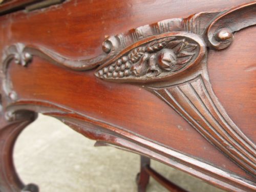 19TH CENTURY MAHOGANY UPHOLSTERED DUET MUSIC STOOL - ADDITIONAL PHOTO 5