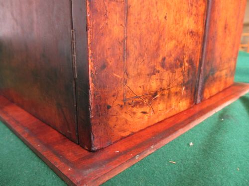 19TH CENTURY WALNUT AND MAHOGANY COLLECTORS CAMPAIGN STYLE 4 DRAWER CABINET - ADDITIONAL PHOTO 3