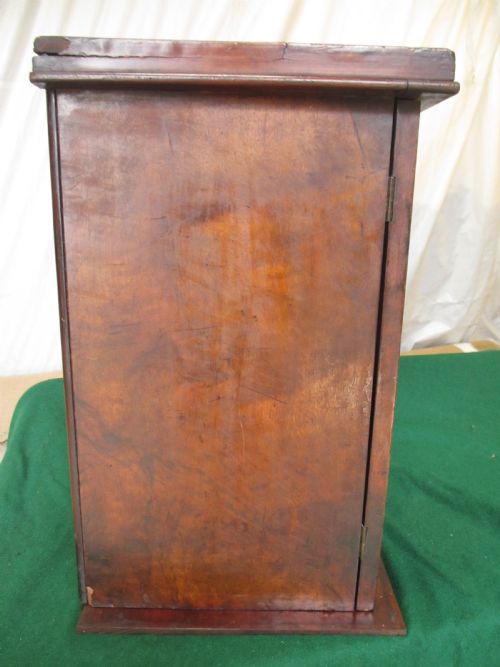 19TH CENTURY WALNUT AND MAHOGANY COLLECTORS CAMPAIGN STYLE 4 DRAWER CABINET - ADDITIONAL PHOTO 8
