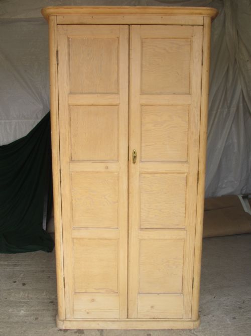 Victorian Pitch Pine Tall Standing Hall Cupboard