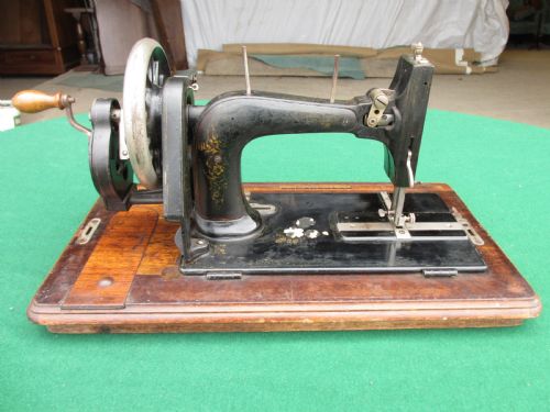 VICTORIAN WALNUT AND TUNBRIDGE INLAID BOXED CASED SEWING MACHINE FAUDELS OF LONDON - ADDITIONAL PHOTO 5