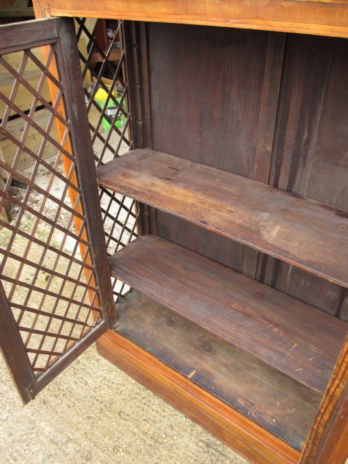 REGENCY MAHOGANY AND WALNUT BOOKCASE CABINET - ADDITIONAL PHOTO 4