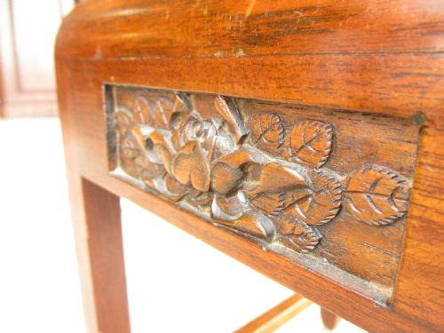 NEST OF 4 CARVED ROSEWOOD SIDE TABLES - ADDITIONAL PHOTO 6