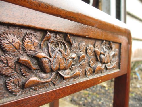 NEST OF 4 CARVED ROSEWOOD SIDE TABLES - ADDITIONAL PHOTO 7