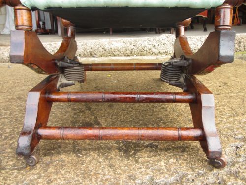 19TH CENTURY BEECHWOOD AND UPHOLSTERED AMERICAN ROCKING CHAIR - ADDITIONAL PHOTO 7