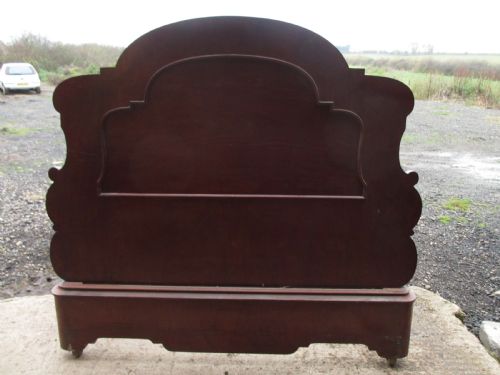 VICTORIAN MAHOGANY ART NOUVEAU KING SIZE DOUBLE BED - ADDITIONAL PHOTO 15