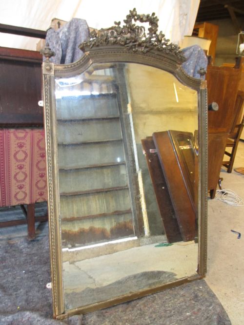 Late 18th century gilt framed overmantel mirror 